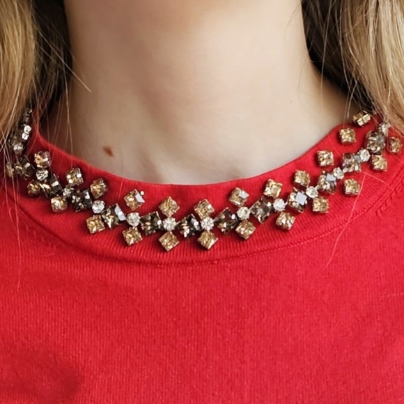 Ann Taylor Embellished Rhinestone Top - Picture 2 of 5